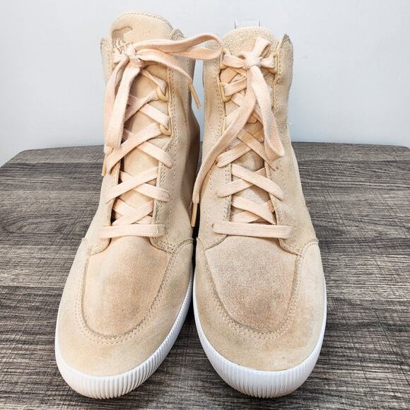 Sorel Out N About Women's Wedge Boots Size 9.5 Omega Taupe Gum Colorway Suede - Picture 3 of 6